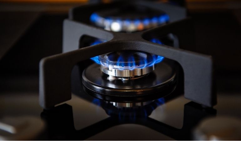 top gas hob cooker flame
