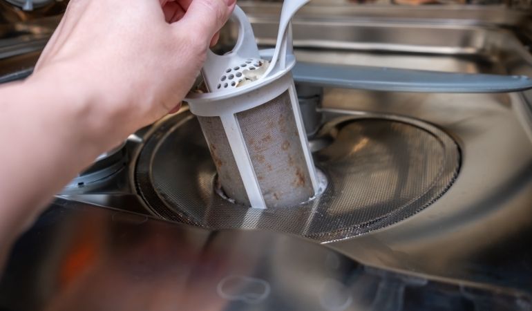 unblocking dishwasher drain