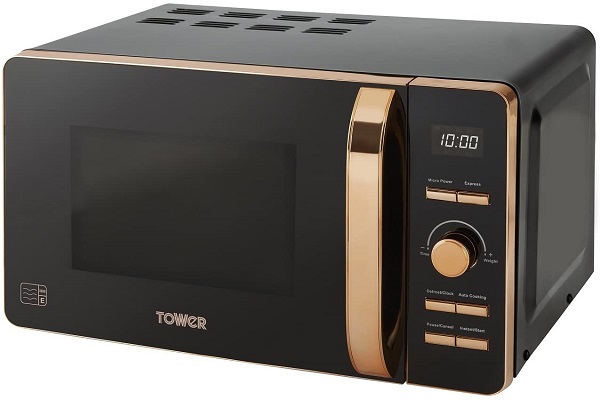 Black and Rose Gold Microwave