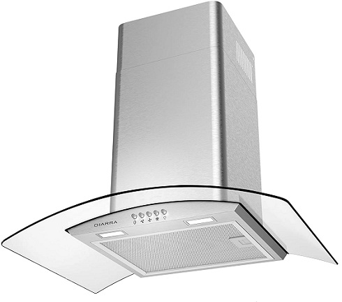 Wall Mounted Cooker Hood with glass