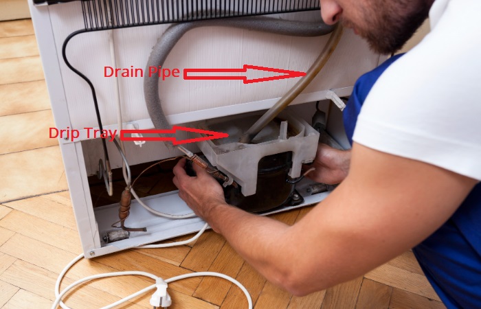leaking fridge drip tray