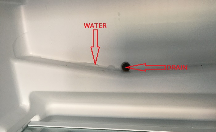 fridge water drain hole