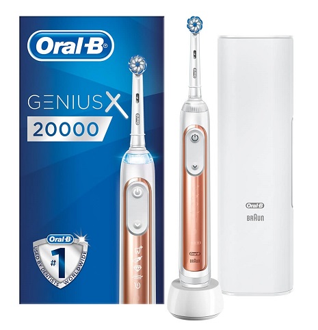 Braun genius-x-rose gold toothbrush set
